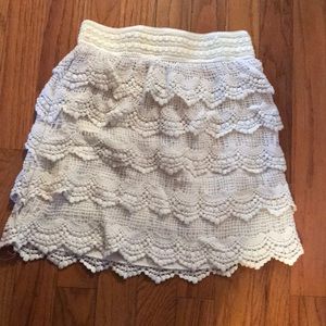 Cream colored skirt!